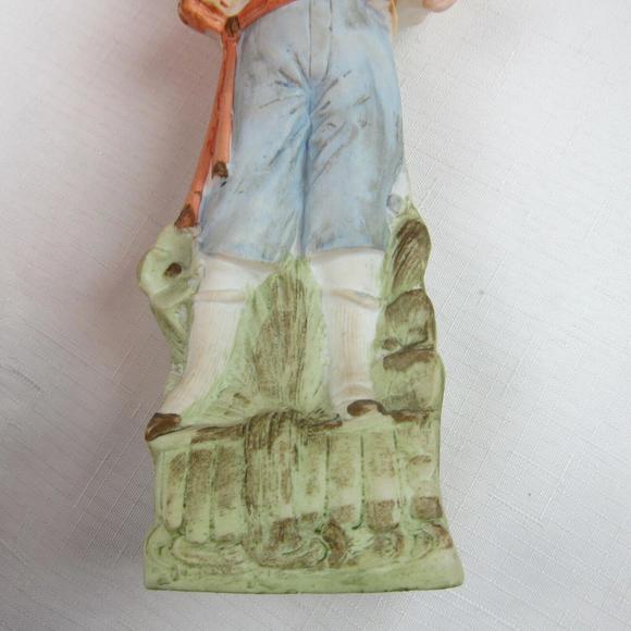 Antique German Porcelain Bisque Figures Sculptures Pair Boy & Girl Harvest - Picture 9 of 12